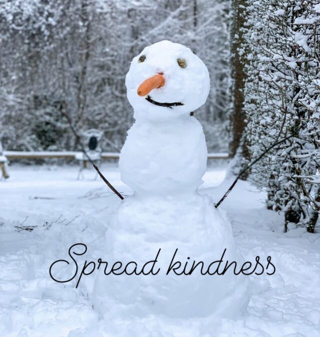 Spread kindness snowman