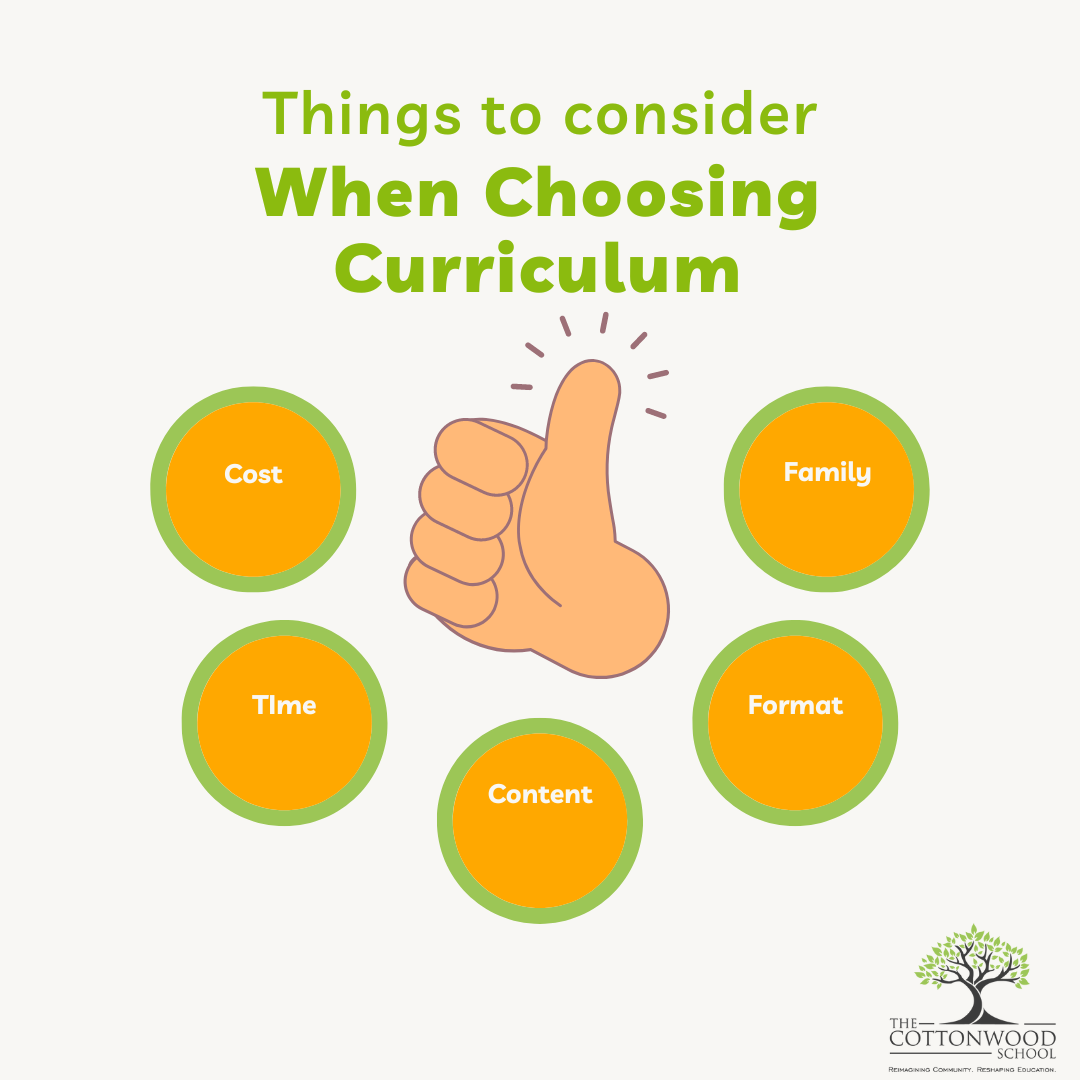 Things to consider when choosing curriculum