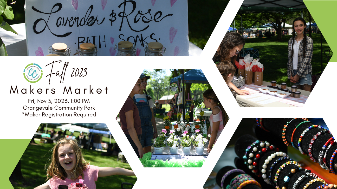 Fall 2023 Makers Market, Nov. 3, 1pm at Orangevale Community Park