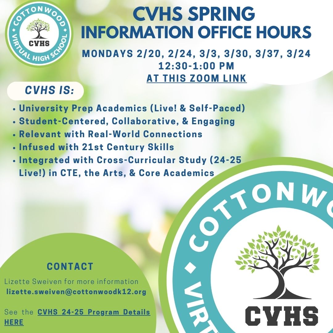 CVHS office hours flyers